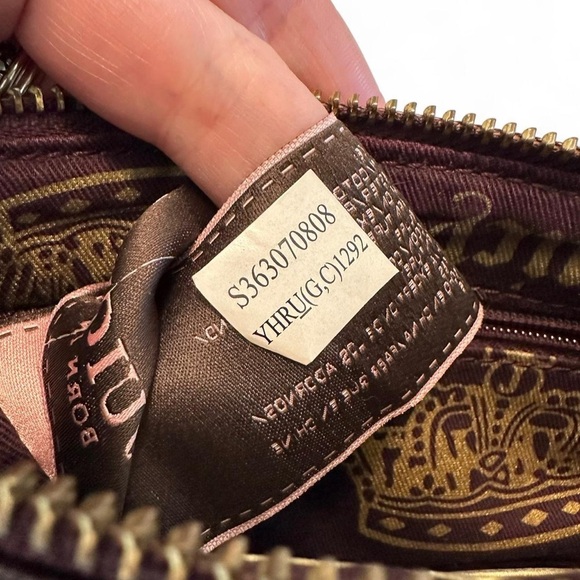 Juicy Couture Vintage Velour Mini Bag with Charms Purple/Pink Y2K Rare - Picture 5 of 8